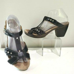 Romika Nancy Studded Leather Heel Slide Sandal